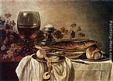 Pieter Claesz Canvas Paintings - Breakfast Piece